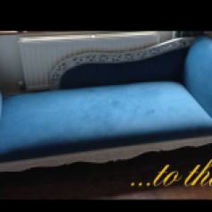 Chaise reupholstered and painted
